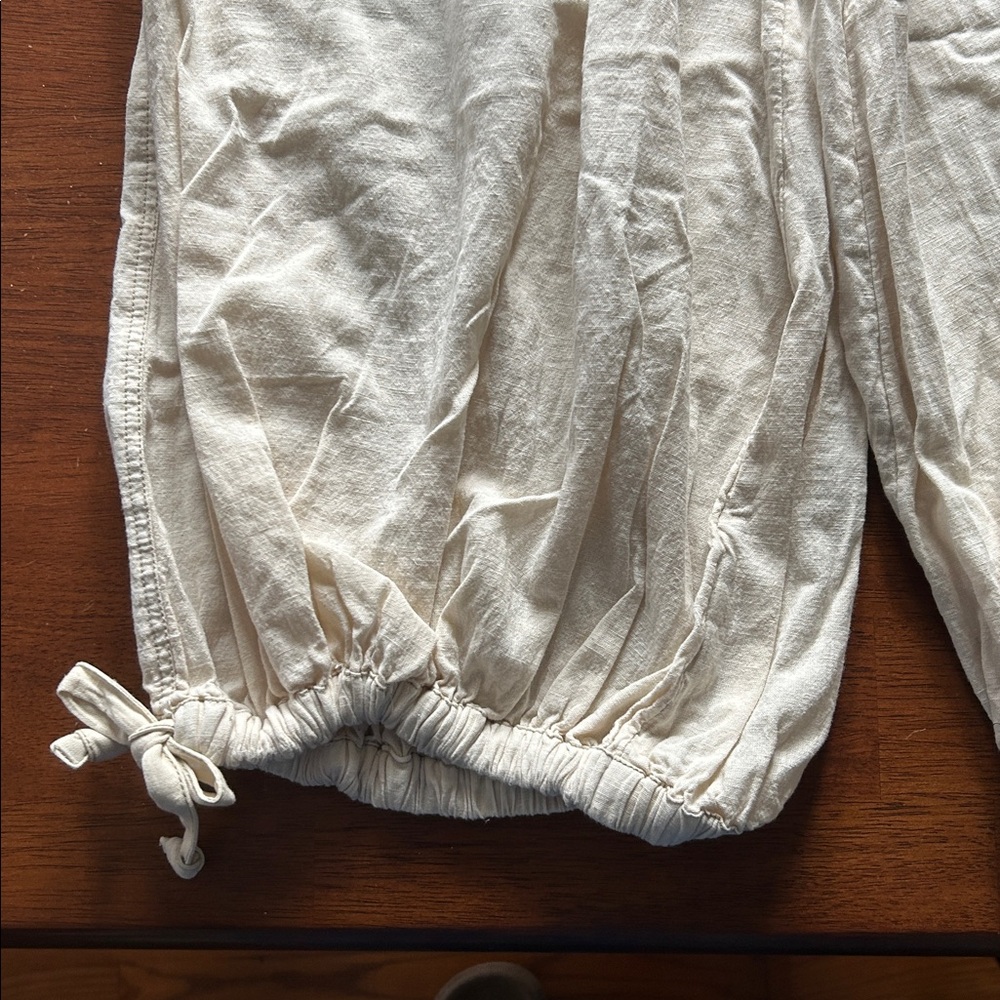 Free People Cream Wide-Leg Overalls - Picture 7 of 11